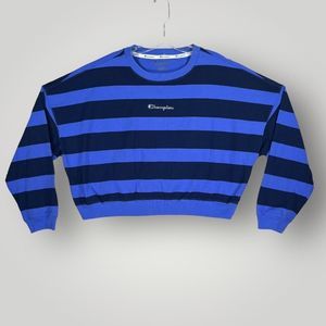 Champion Pullover Long Sleeve Sweatshirt Crop Top Sweater Women's Size Large
